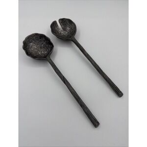 Spring Countryside Mikasa Metal Leaf Salad Serving‎ Set Easter Spring